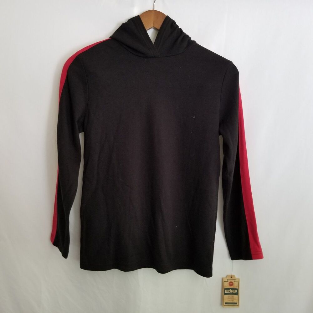 Urban Pipeline Men’s Hoodie Shirt Black Red Long Sleeve Size Medium